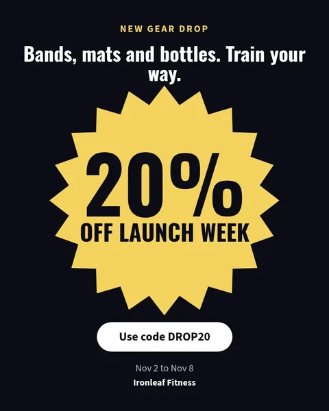 Midnight Gold Gear Drop – Instagram post template