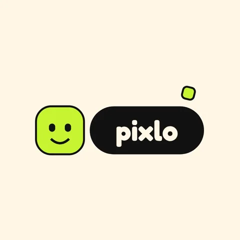 Pixlo Smiley Pixel Logo – Logo template