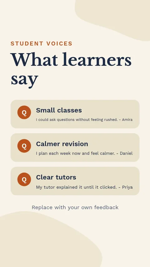 Student Voices Story – Instagram story template