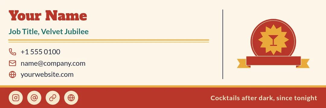 Red Bar Jubilee Signature – Email signature template