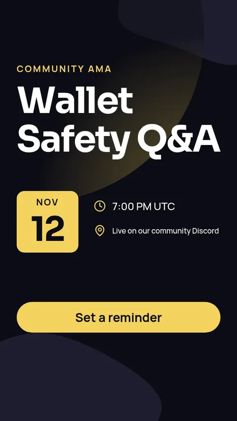 Wallet Safety AMA Night – Instagram story template