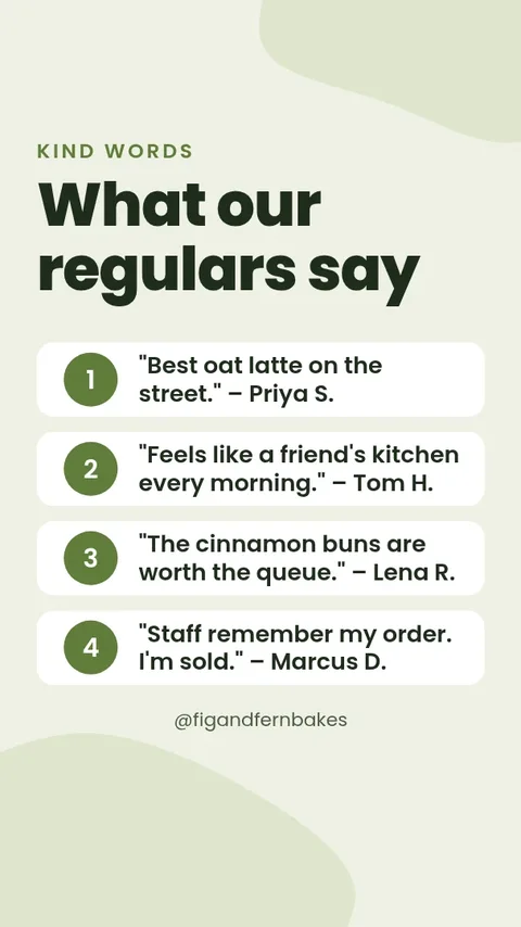 Matcha Regulars Kind Words – Instagram story template
