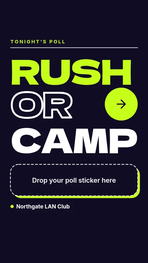Rush Or Camp Poll – Instagram story template