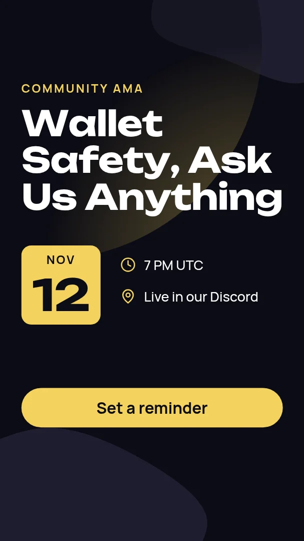 Wallet Safety AMA Story – Instagram story template