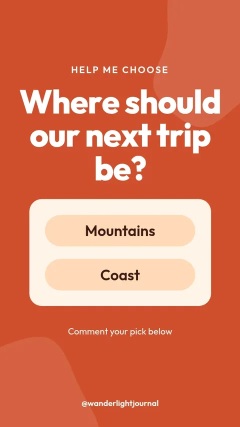 Travel poll – Instagram story template