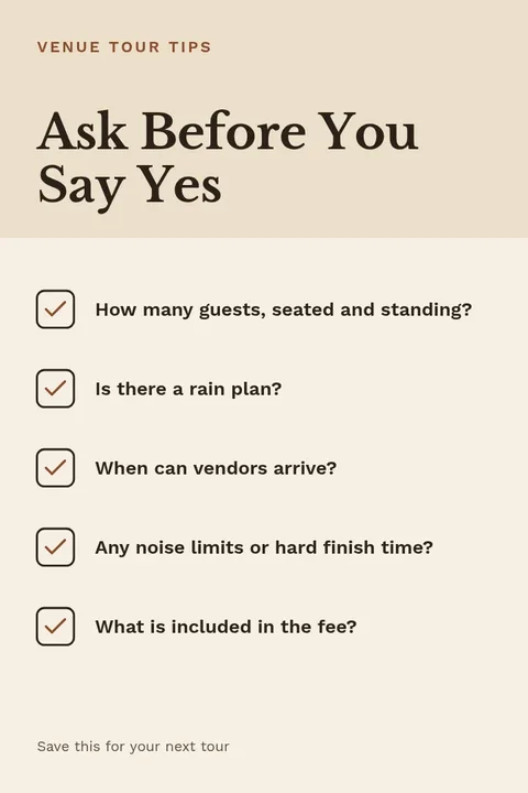 Venue Visit Questions Pin – Pinterest pin template