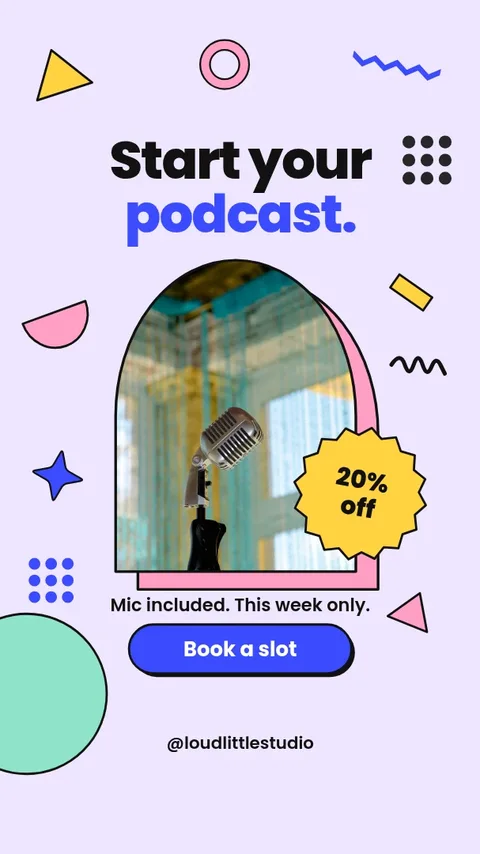 Memphis Arch Mic Offer – Instagram story template