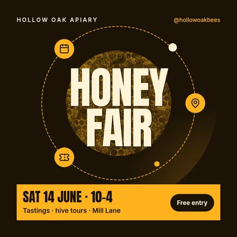 Honey Orbit Fair Poster – Instagram post template