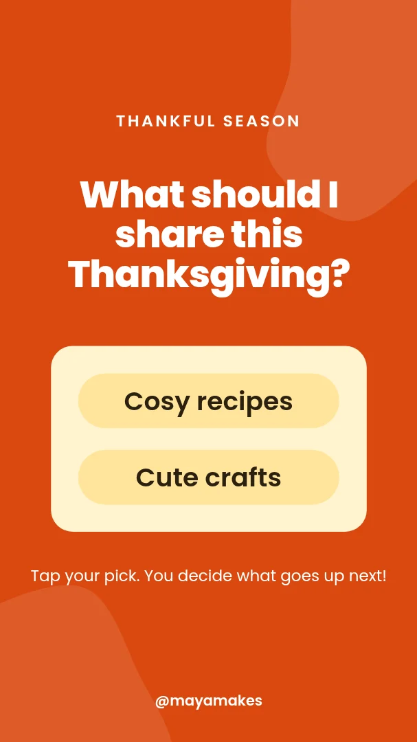 Butter Thanks Poll Story – Instagram story template