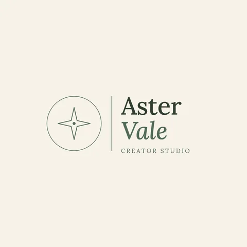 Aster Vale Botanical Star Logo – Logo template