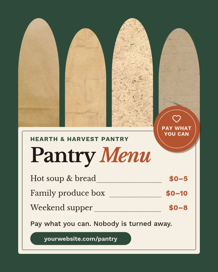 Kraft Strip Pantry Menu – Instagram post template