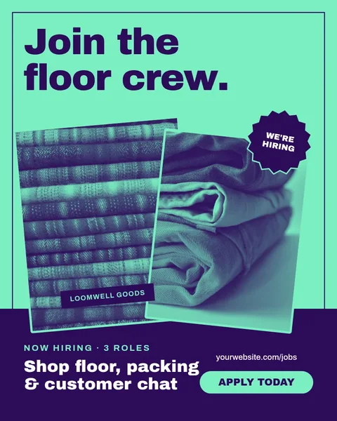 Loom Stack Duotone Hiring – Instagram post template