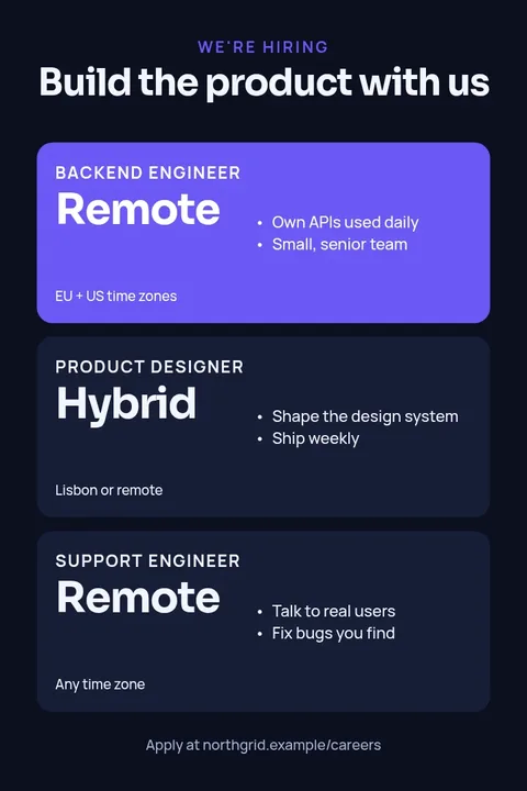Open Roles Stack Pin – Pinterest pin template