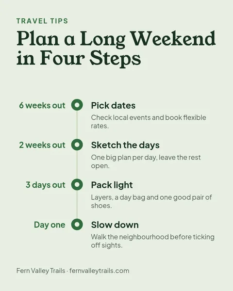 Long Weekend Planner Timeline – Instagram post template