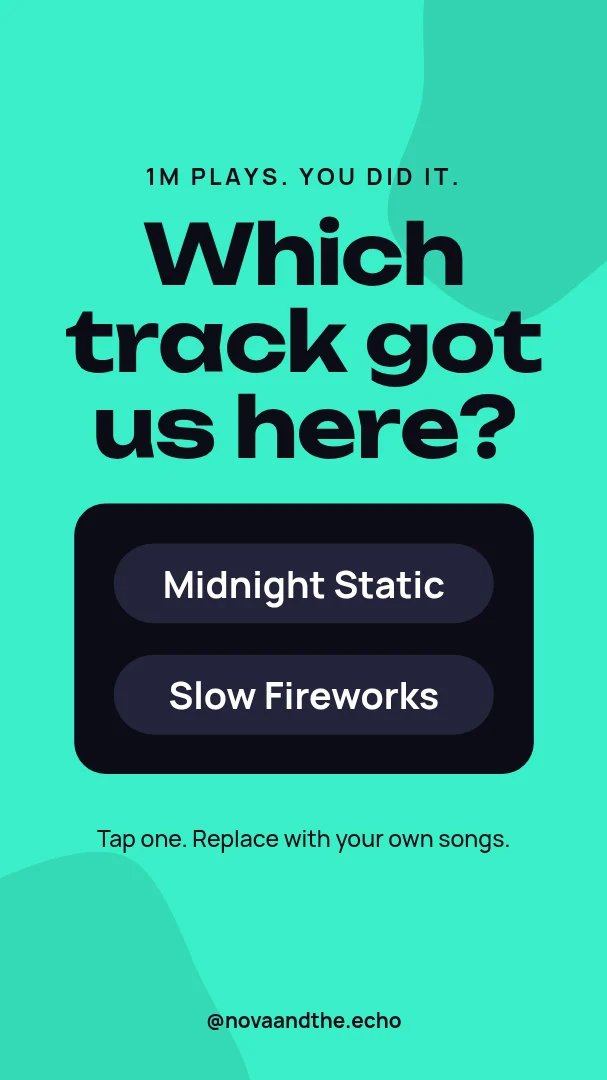 Million Plays Poll Story – Instagram story template