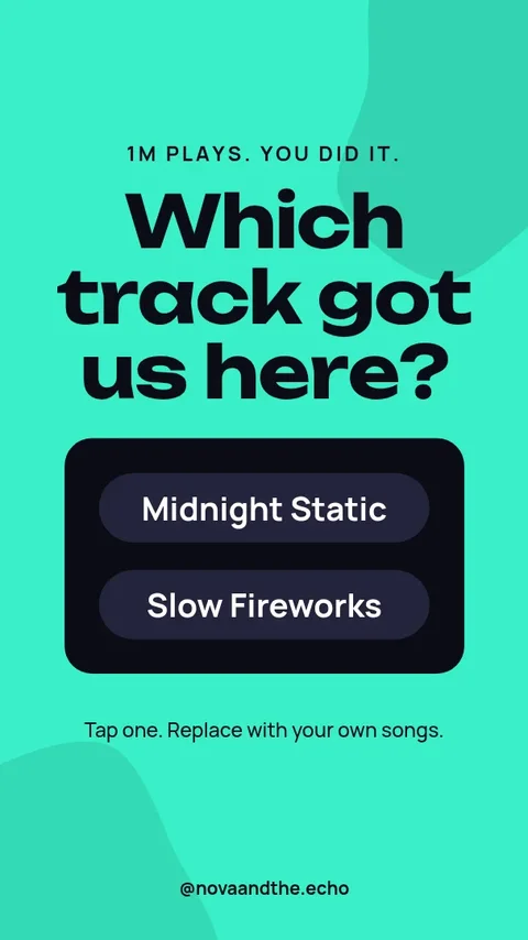 Million Plays Poll Story – Instagram story template