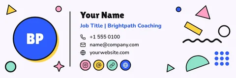Confetti Circle Coach Signature – Email signature template