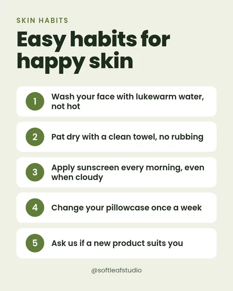 Matcha Skin Habits Tips – Instagram post template