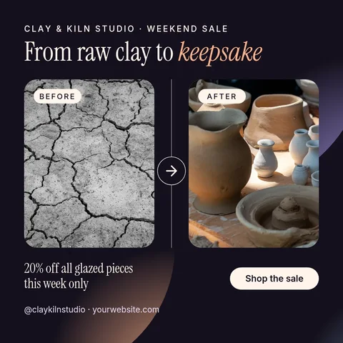 Raw To Glazed Aurora Slider – Instagram post template