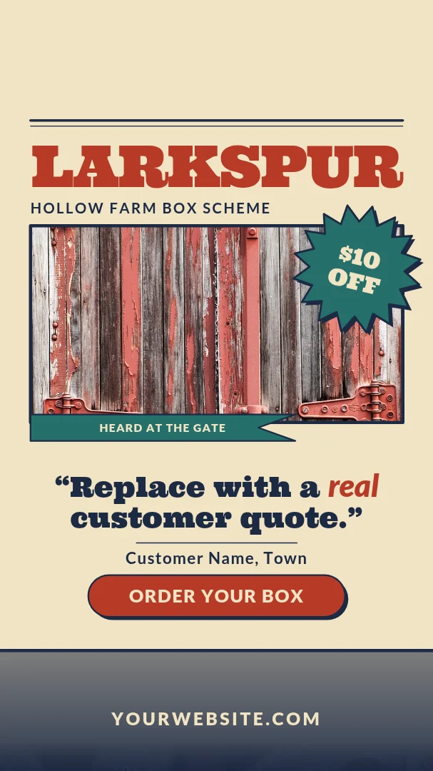 Barn Door Gazette Quote – Instagram story template