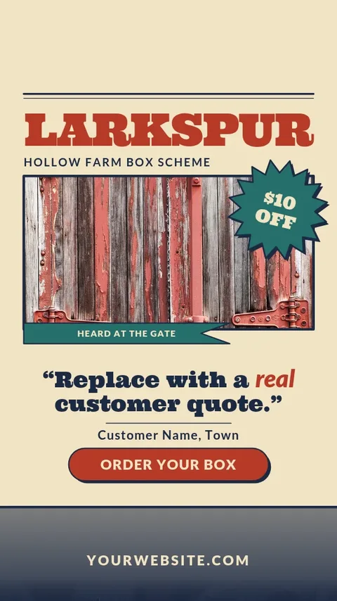 Barn Door Gazette Quote – Instagram story template