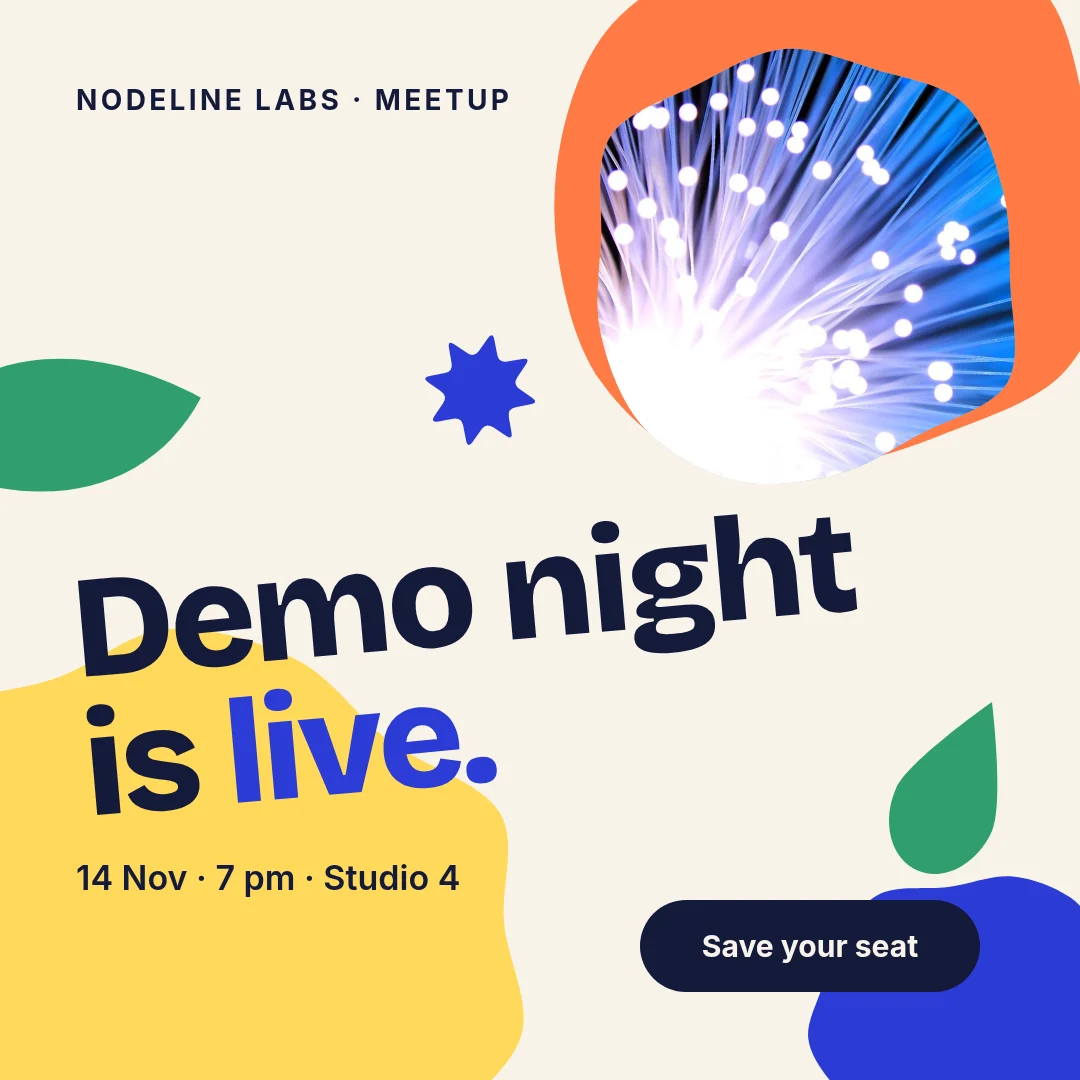 Cobalt Cut Fibre Demo Night – Instagram post template