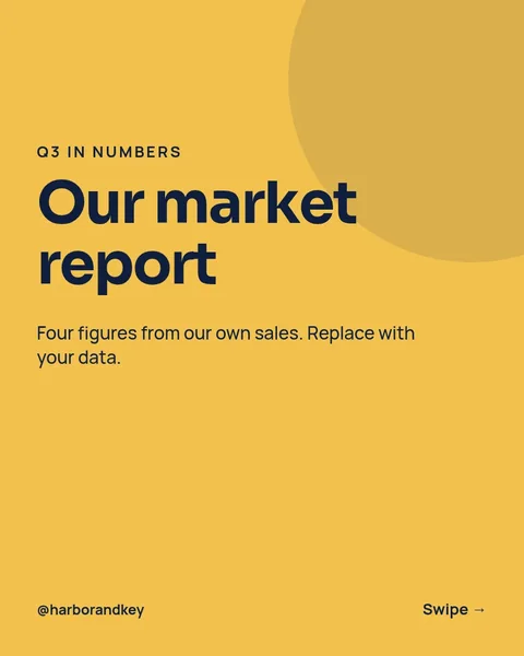 Local Market Numbers Carousel – Instagram carousel template, 6 pages