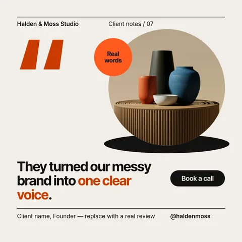 Quiet Voice Grid Quote – Instagram post template