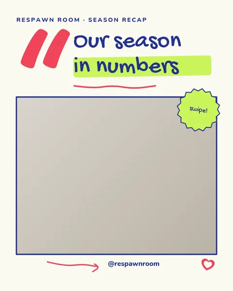 Scoreboard Scribble Quote Marks – Instagram carousel template, 4 pages