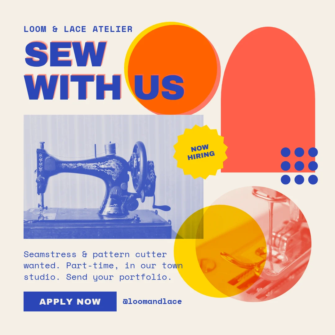 Overprint Atelier Hiring Collage – Instagram post template