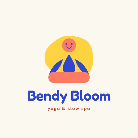 Bendy Bloom Cut-Paper Logo – Logo template