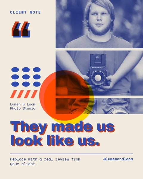 Misregistered Lens Quote – Instagram post template