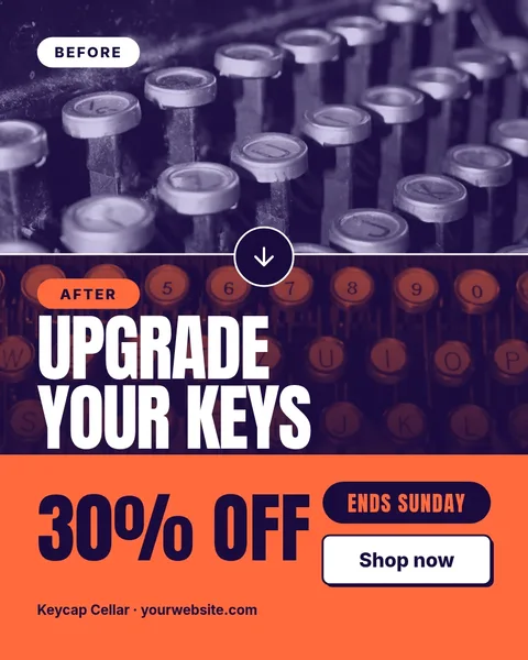 Keycap Swap Before After – Instagram post template