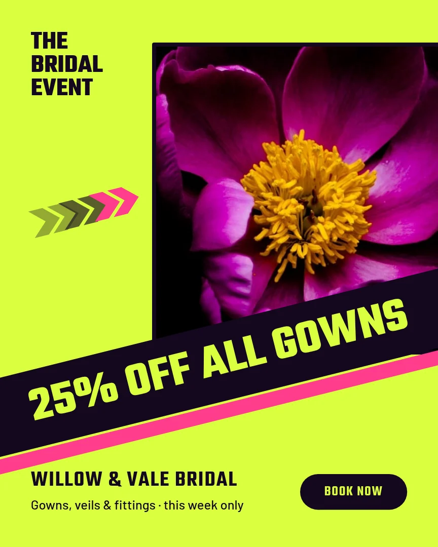 Peony Cut Diagonal Sale – Instagram post template