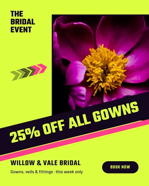 Peony Cut Diagonal Sale – Instagram post template