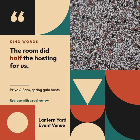 Quilted Terrazzo Quote Tiles – LinkedIn post template