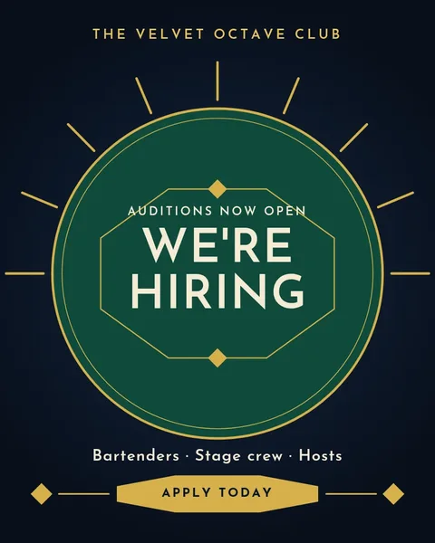 Emerald Fan Hiring Medallion – Instagram post template