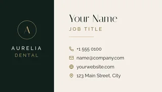 Ivory Rail Dental Card, page 1
