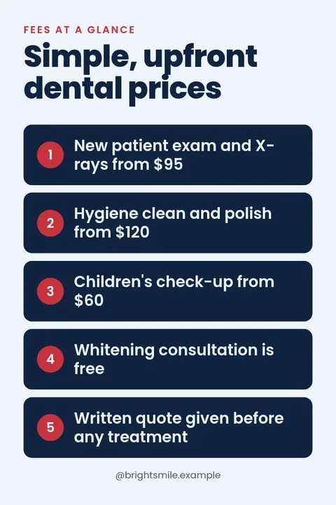 Clear Dental Price Guide – Pinterest pin template