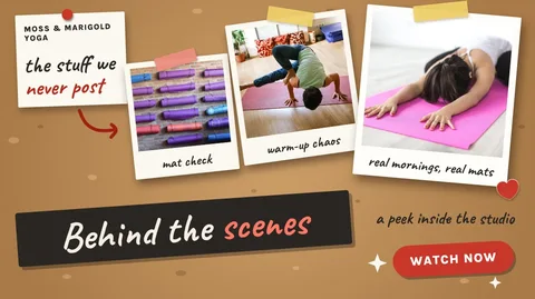 Cork Board Studio Polaroids – YouTube thumbnail template
