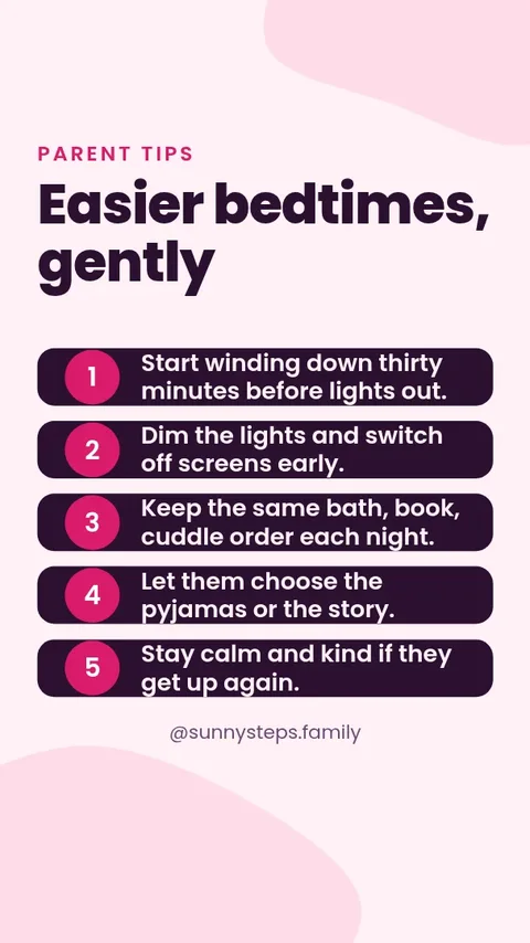 Calm Bedtime Tips Story – Instagram story template