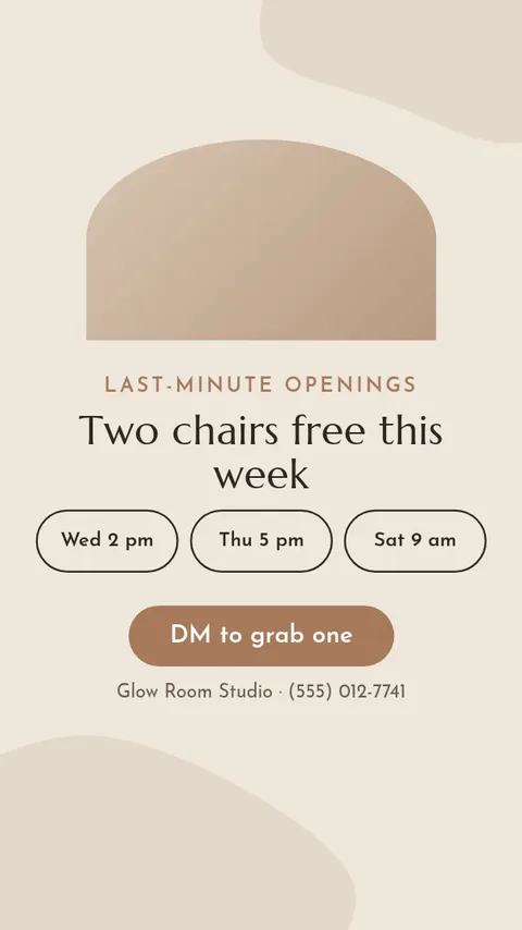 Last-minute openings – Instagram story template
