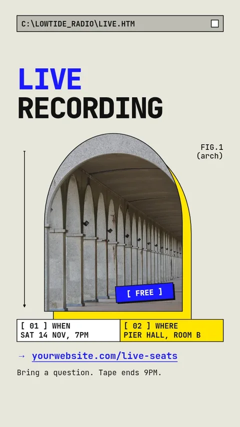 Arch Window Live Taping – Instagram story template