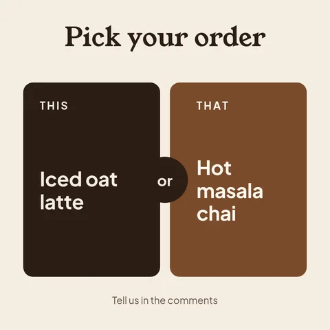 This or that – Instagram post template
