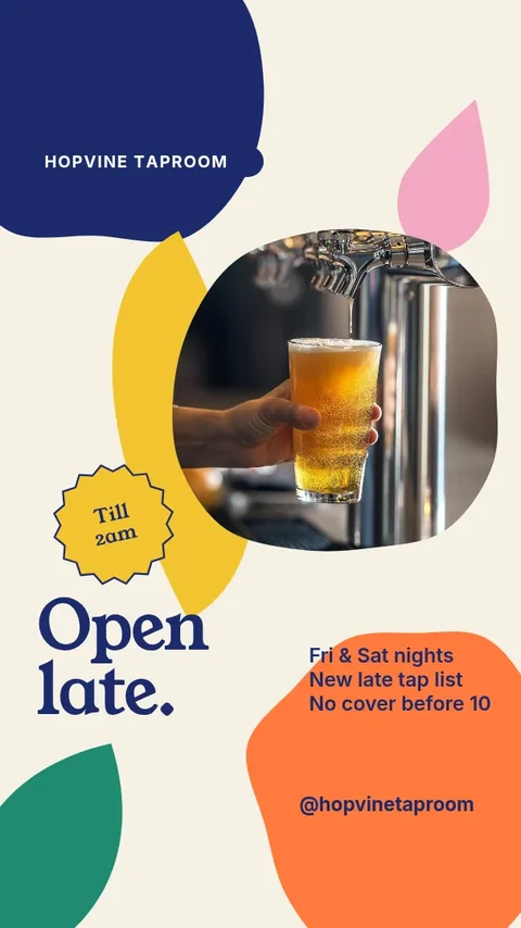 Late Taps Paper Cutout – Instagram story template