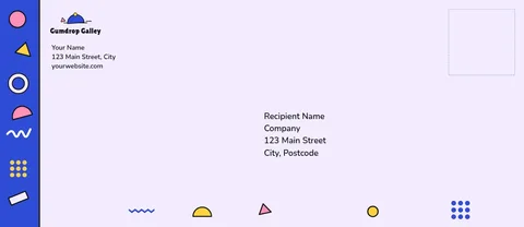 Confetti Edge Window Envelope – Envelope template
