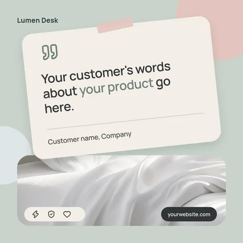 Tilted Linen Quote Card – Instagram post template