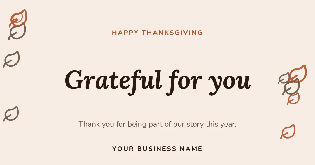 Thanksgiving thank-you – Facebook post template