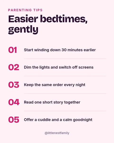 Calm Bedtime Tips – Instagram post template