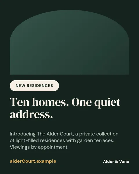 Residence Unveiled Post – Instagram post template